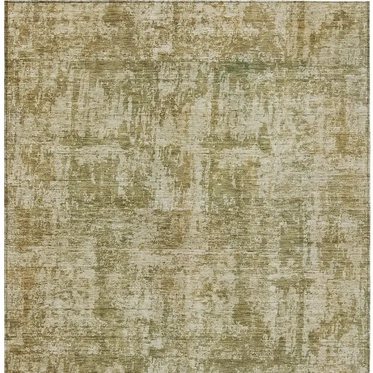 9' X 12' Taupe And Beige Abstract Washable Indoor Outdoor Area Rug
