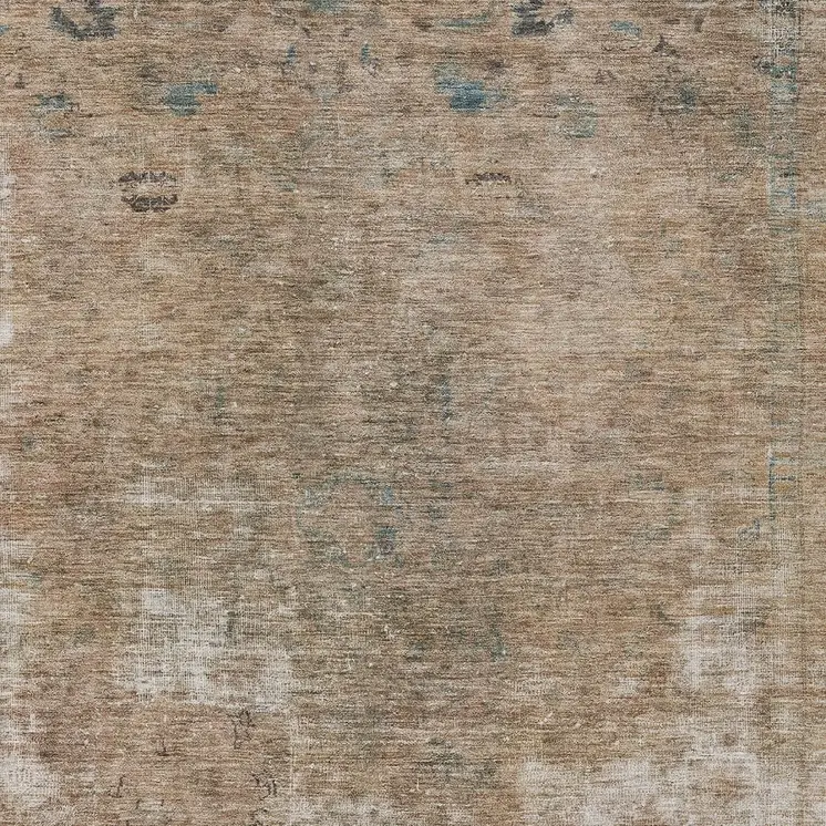 5' X 8' Beige And Taupe Abstract Washable Indoor Outdoor Area Rug