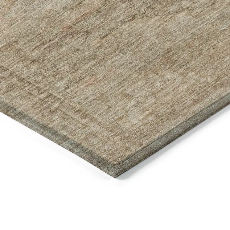 10' X 14' Beige And Taupe Aztec Washable Indoor Outdoor Area Rug
