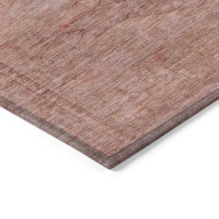 10' X 14' Terra Cotta And Salmon Aztec Washable Indoor Outdoor Area Rug