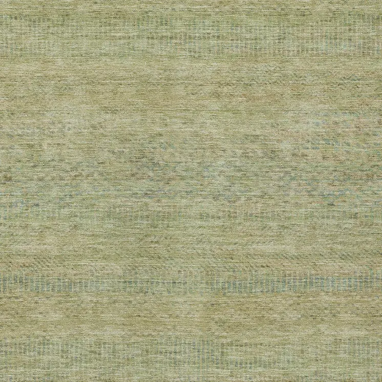5' X 8' Wheat And Sage Striped Washable Indoor Outdoor Area Rug