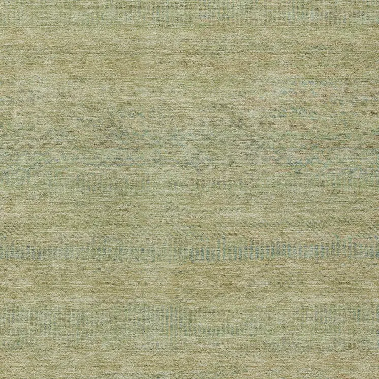 10' X 14' Wheat And Sage Striped Washable Indoor Outdoor Area Rug