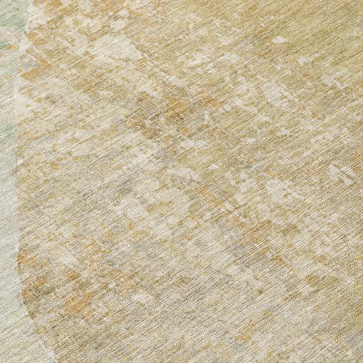 8' Taupe And Beige Round Abstract Washable Indoor Outdoor Area Rug