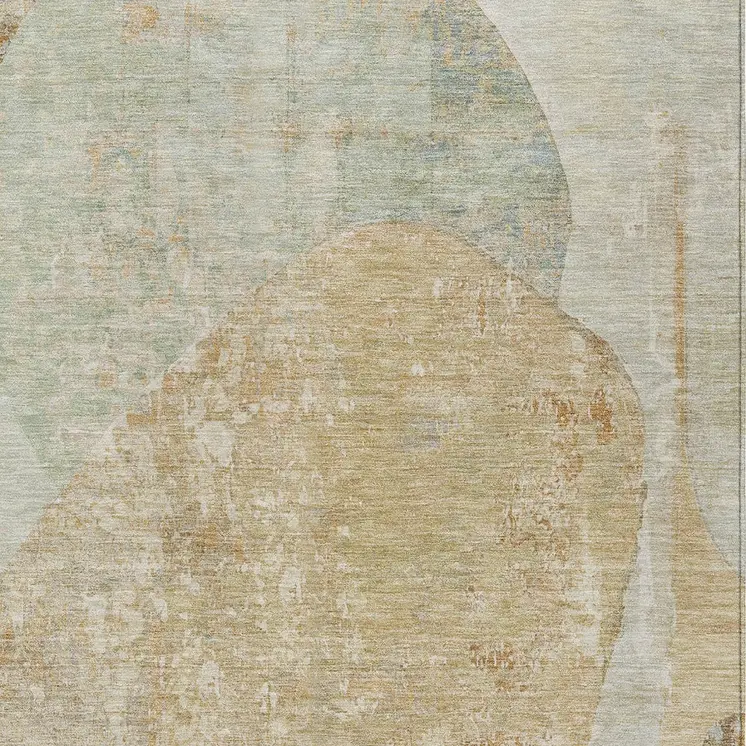 8' X 10' Taupe And Beige Abstract Washable Indoor Outdoor Area Rug