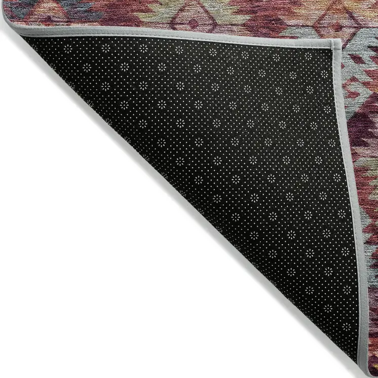 10' X 14' Rust Gold And Blush Aztec Washable Indoor Outdoor Area Rug