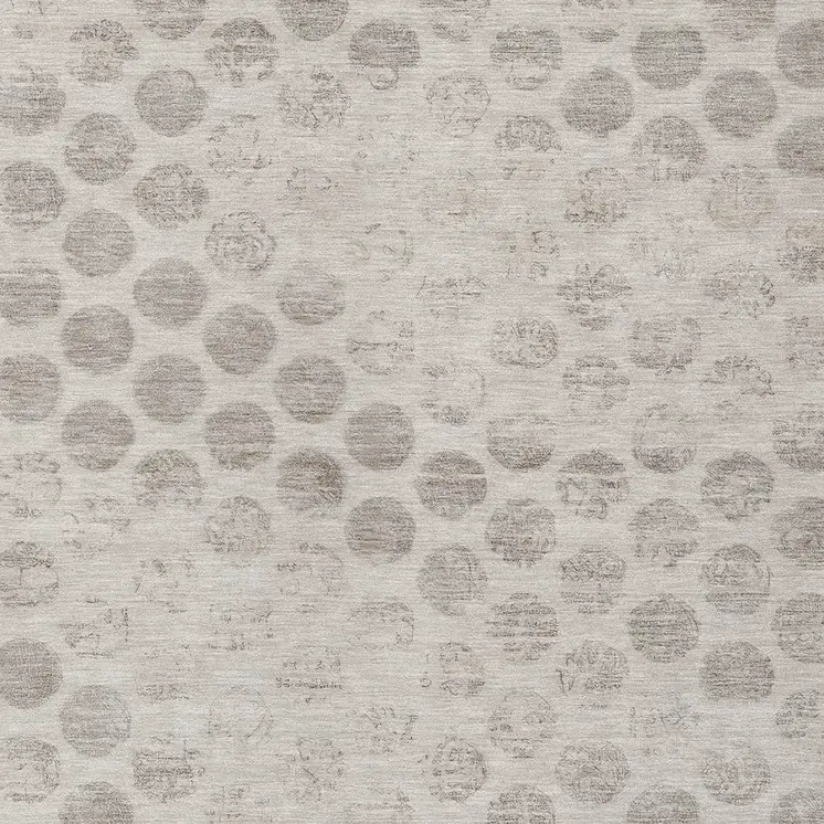 3' X 5' Taupe And Beige Polka Dot Washable Indoor Outdoor Area Rug