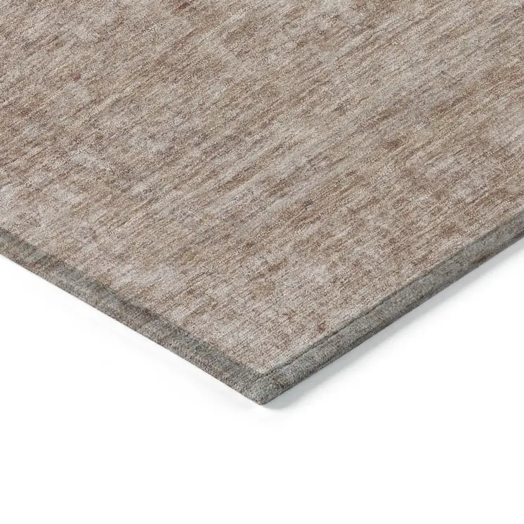 8' X 10' Copper And Beige Abstract Washable Indoor Outdoor Area Rug