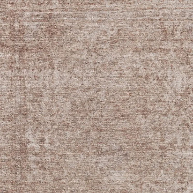 8' X 10' Copper And Beige Abstract Washable Indoor Outdoor Area Rug