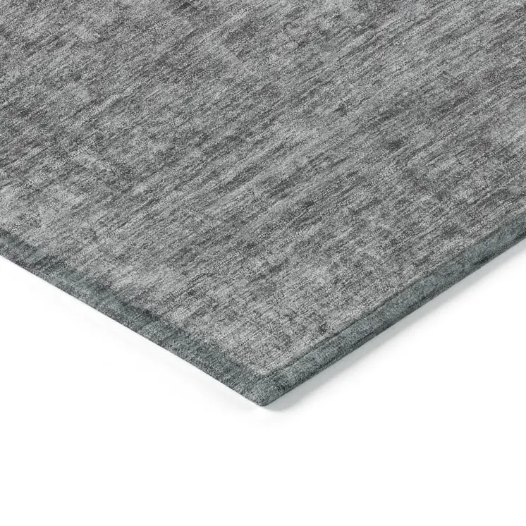 5' X 8' Gray And Beige Abstract Washable Indoor Outdoor Area Rug