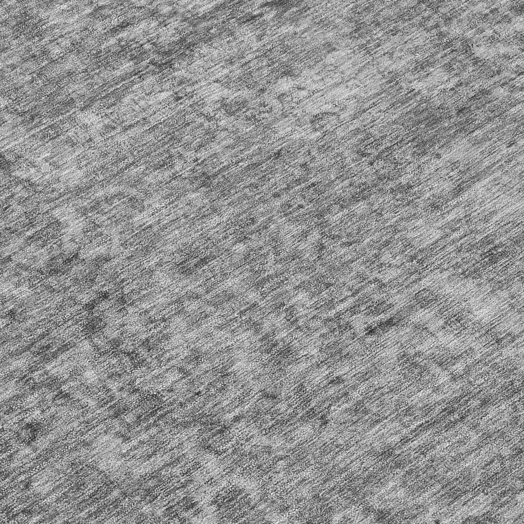 8' Gray And Beige Round Abstract Washable Indoor Outdoor Area Rug