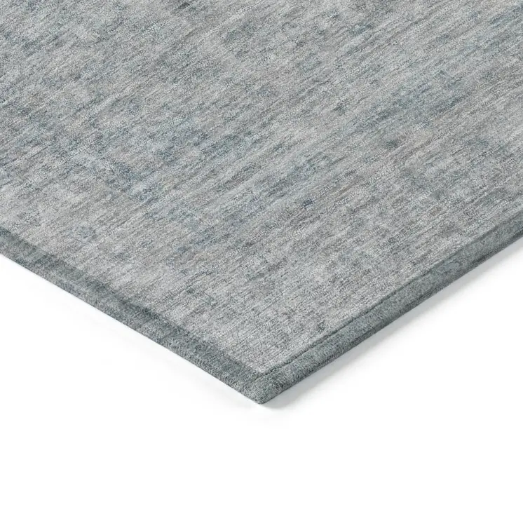 3' X 5' Silver And Beige Abstract Washable Indoor Outdoor Area Rug
