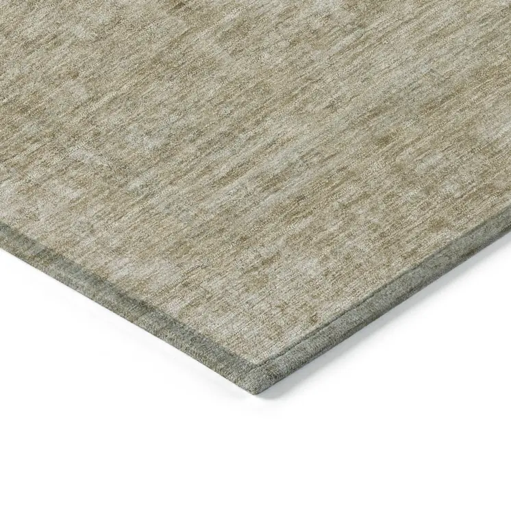 3' X 5' Tan And Beige Abstract Washable Indoor Outdoor Area Rug