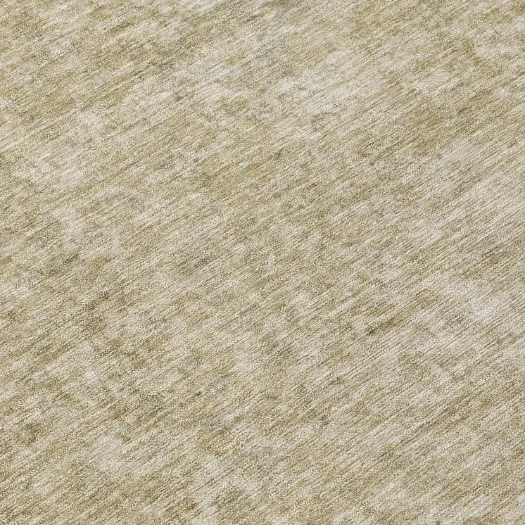 8' Tan And Beige Round Abstract Washable Indoor Outdoor Area Rug