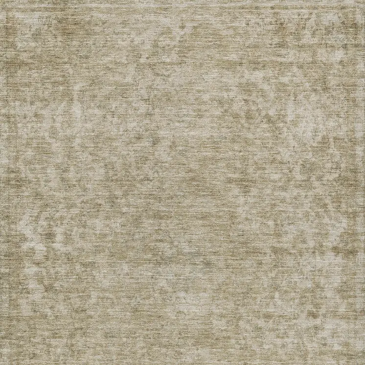 10' X 14' Tan And Beige Abstract Washable Indoor Outdoor Area Rug