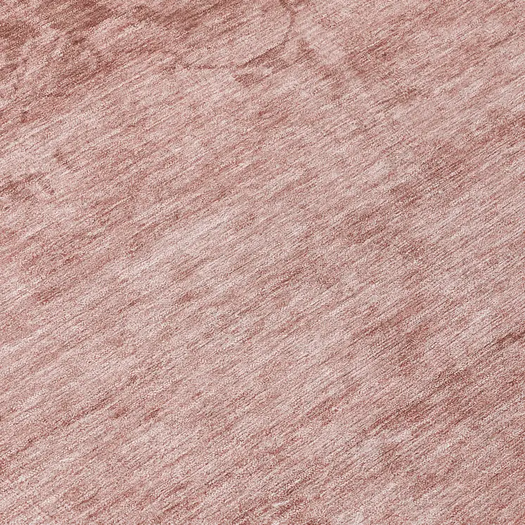 8' Blush And Mauve Round Medallion Washable Indoor Outdoor Area Rug