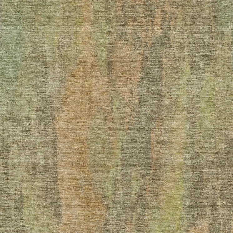 3' X 5' Taupe And Copper Abstract Washable Indoor Outdoor Area Rug