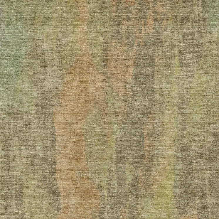 5' X 8' Taupe And Copper Abstract Washable Indoor Outdoor Area Rug