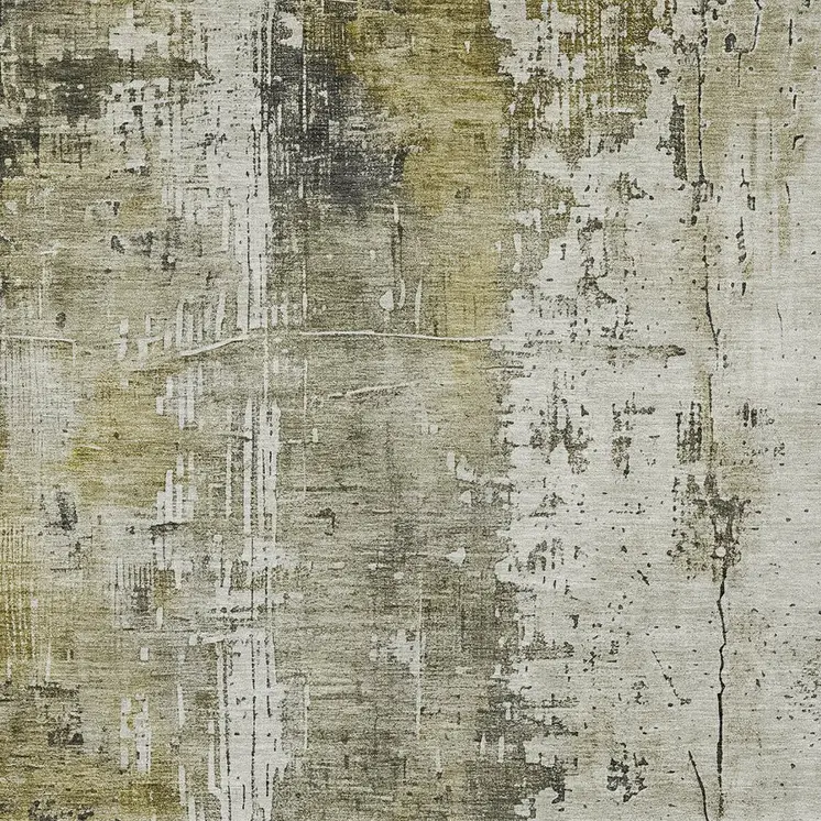 10' X 14' Pewter And Ivory Abstract Washable Indoor Outdoor Area Rug