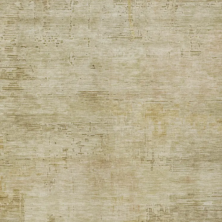3' X 5' Beige And Wheat Abstract Washable Indoor Outdoor Area Rug