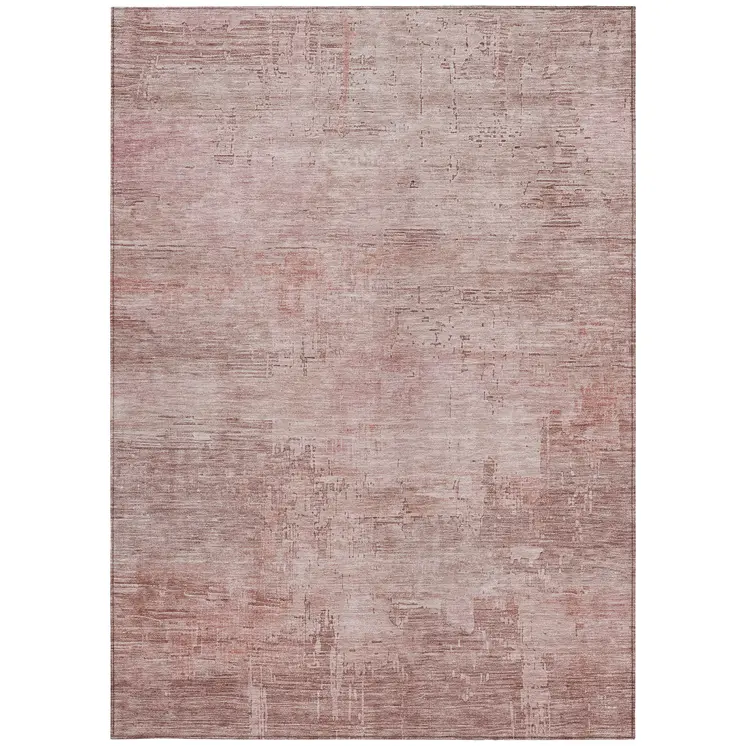 10' X 14' Blush And Pink Abstract Washable Indoor Outdoor Area Rug