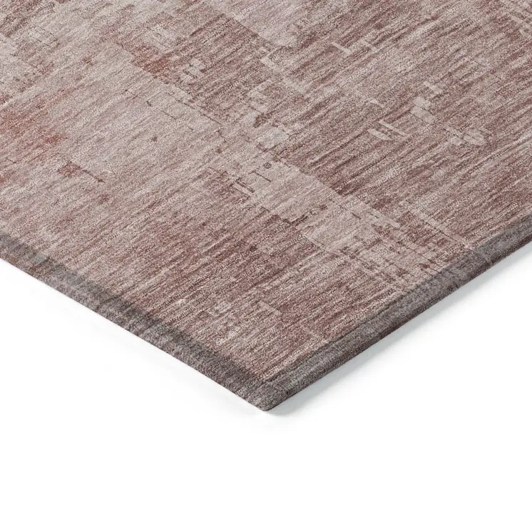 10' X 14' Blush And Pink Abstract Washable Indoor Outdoor Area Rug