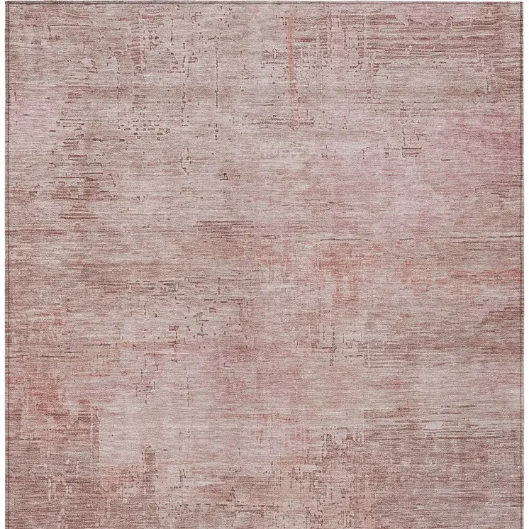 10' X 14' Blush And Pink Abstract Washable Indoor Outdoor Area Rug