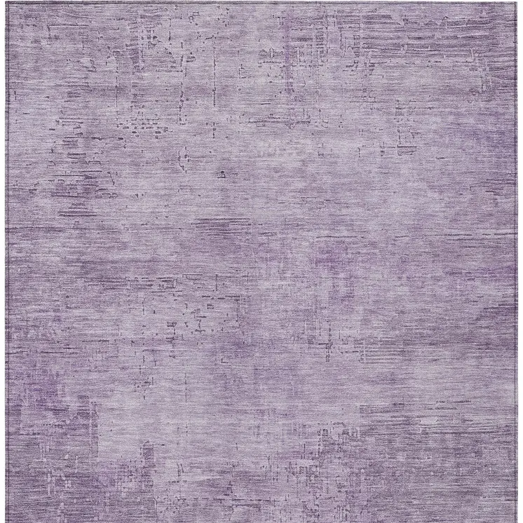 10' X 14' Lavender And Plum Abstract Washable Indoor Outdoor Area Rug
