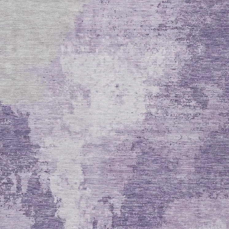 3' X 5' Plum And Purple Abstract Washable Indoor Outdoor Area Rug