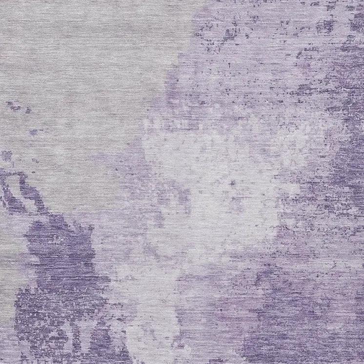 5' X 8' Plum And Purple Abstract Washable Indoor Outdoor Area Rug