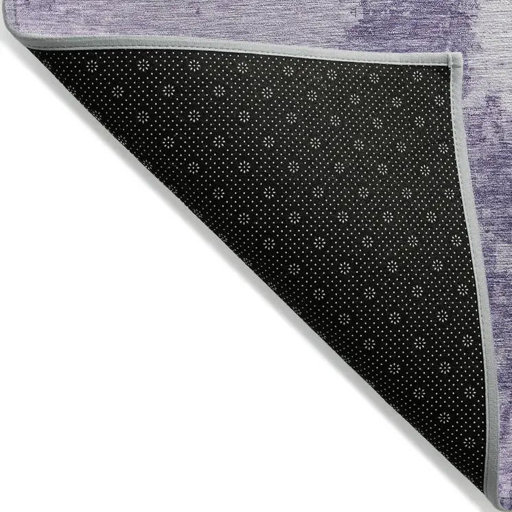 10' X 14' Plum And Purple Abstract Washable Indoor Outdoor Area Rug