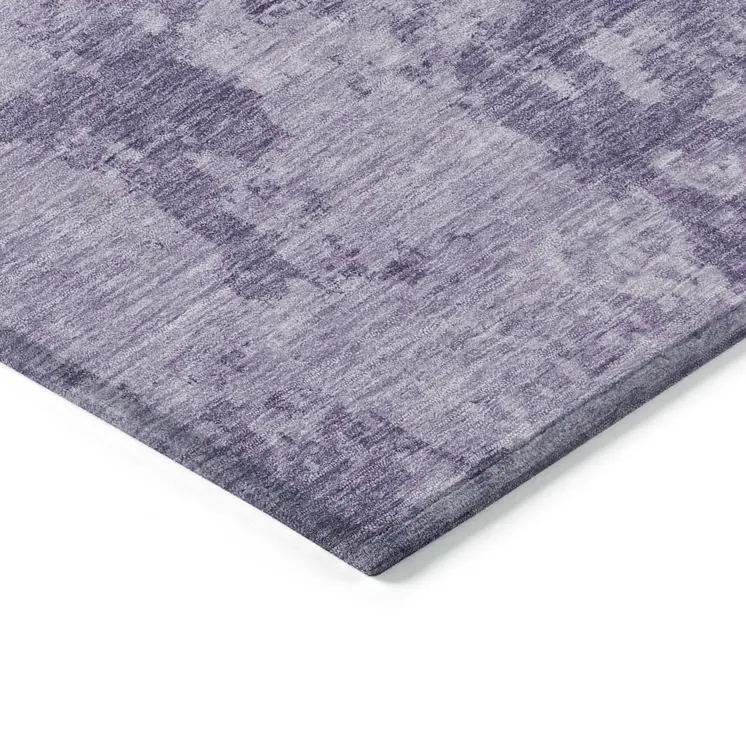 10' X 14' Plum And Purple Abstract Washable Indoor Outdoor Area Rug