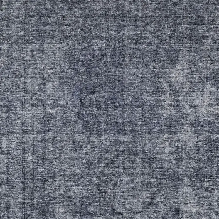 8' X 10' Blue And Gray Medallion Washable Indoor Outdoor Area Rug