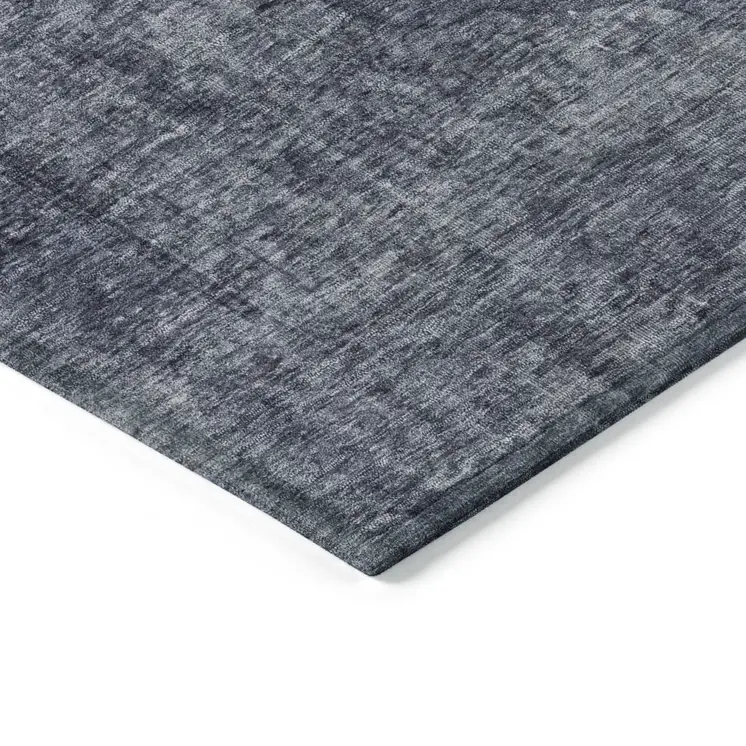 10' X 14' Blue And Gray Medallion Washable Indoor Outdoor Area Rug