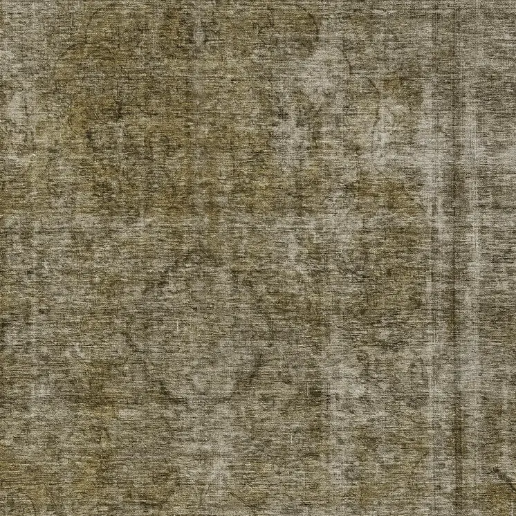 8' X 10' Pewter And Silver Medallion Washable Indoor Outdoor Area Rug