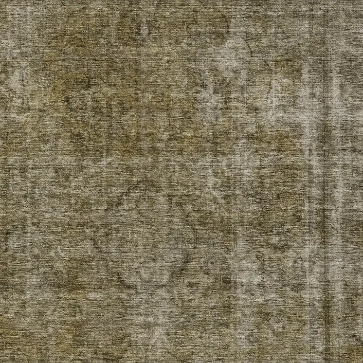 10' X 14' Pewter And Silver Medallion Washable Indoor Outdoor Area Rug