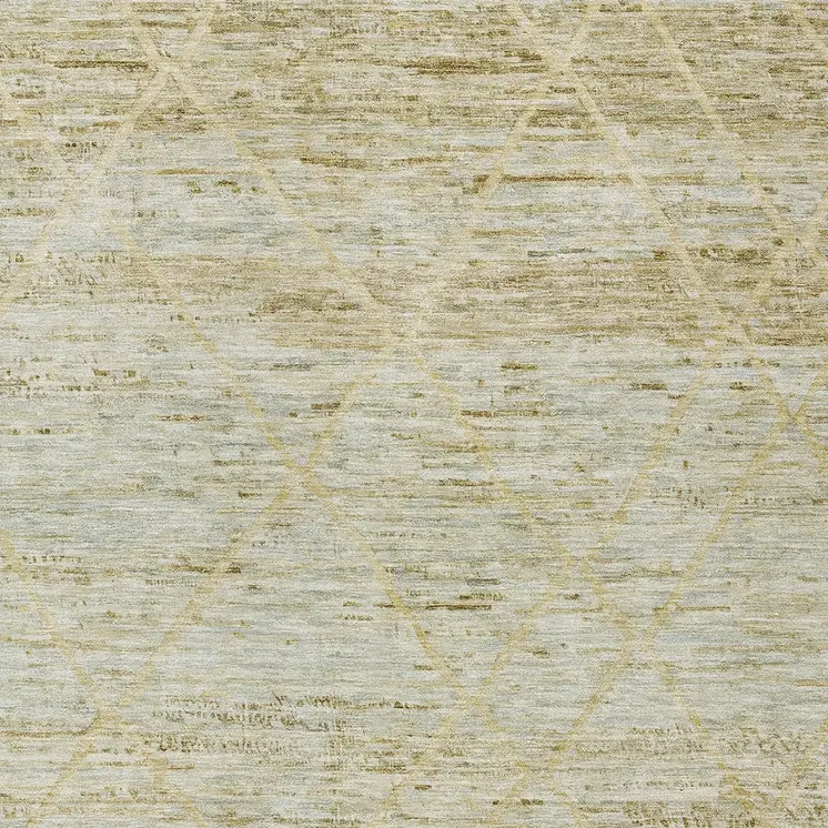 10' X 14' Wheat And Gold Trellis Washable Indoor Outdoor Area Rug