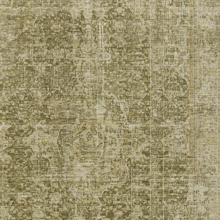 5' X 8' Brown And Beige Abstract Washable Indoor Outdoor Area Rug
