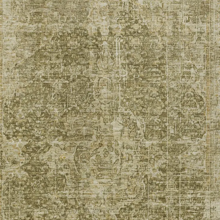 9' X 12' Brown And Beige Abstract Washable Indoor Outdoor Area Rug