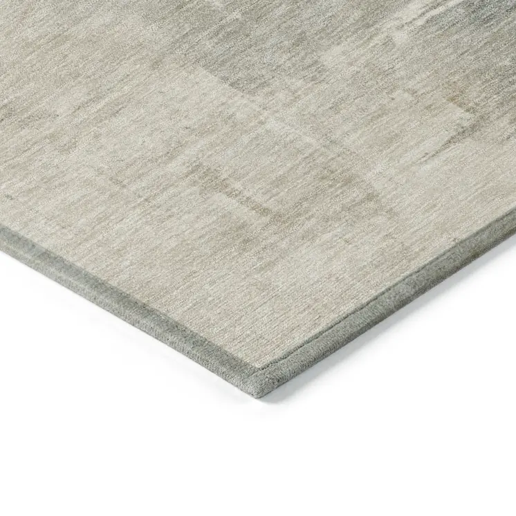 5' X 8' Beige Taupe And Ivory Abstract Washable Indoor Outdoor Area Rug