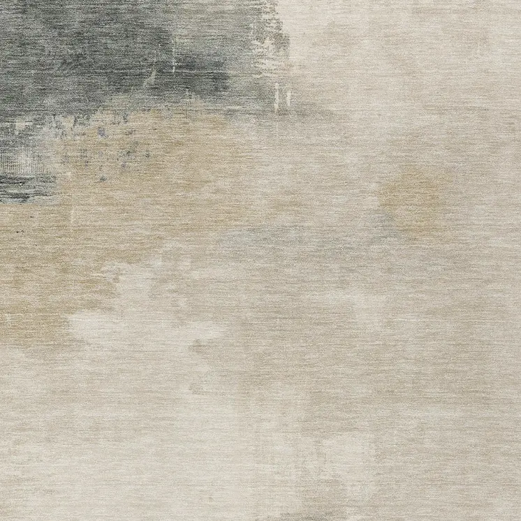 5' X 8' Beige Taupe And Ivory Abstract Washable Indoor Outdoor Area Rug