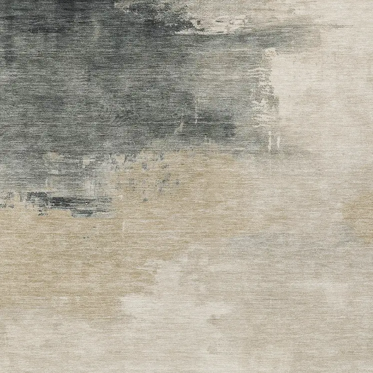 10' X 14' Beige Taupe And Ivory Abstract Washable Indoor Outdoor Area Rug