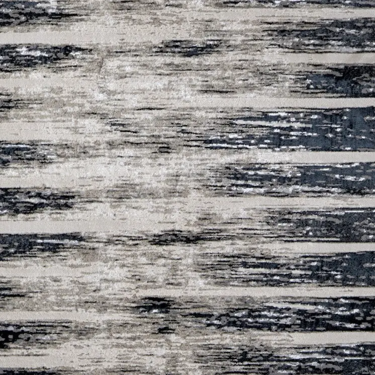 5' X 8' Gray And Black Abstract Distressed Area Rug