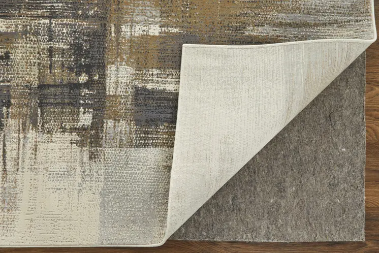 8' X 10' Gray And Brown Abstract Area Rug