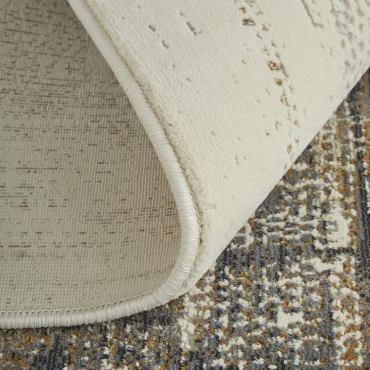 8' X 10' Gray And Brown Abstract Area Rug