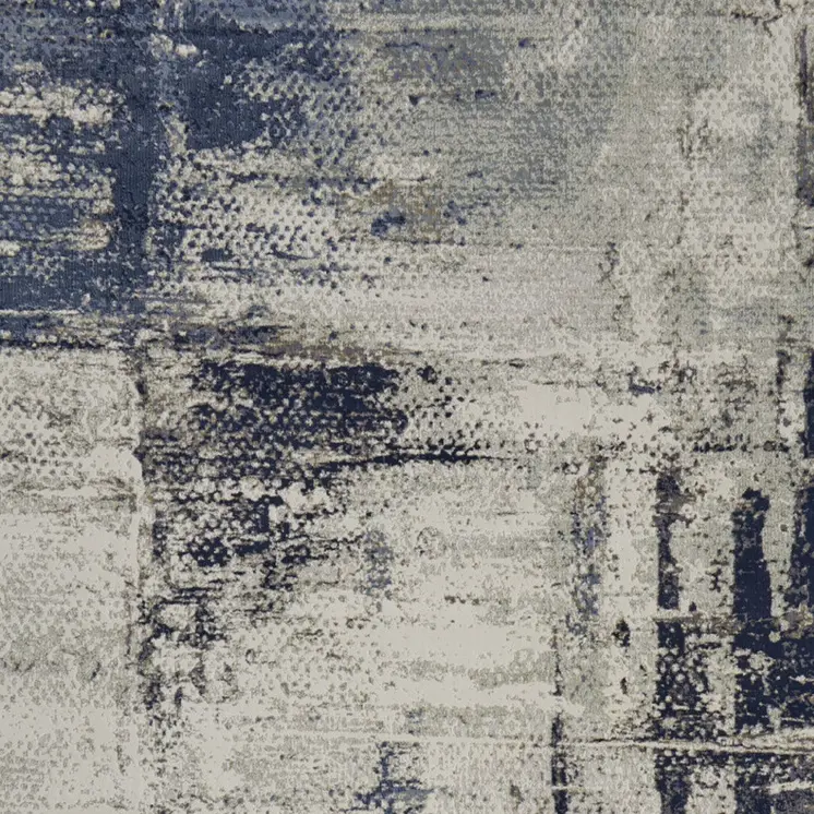 6' X 9' Gray And Ivory Abstract Area Rug
