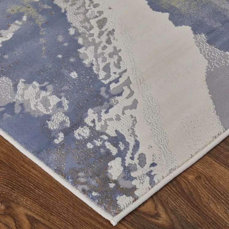 8' X 12' Gray And Ivory Abstract Area Rug