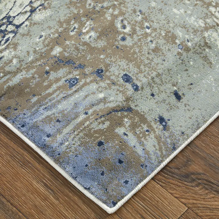 8' X 12' Gray And Ivory Abstract Area Rug