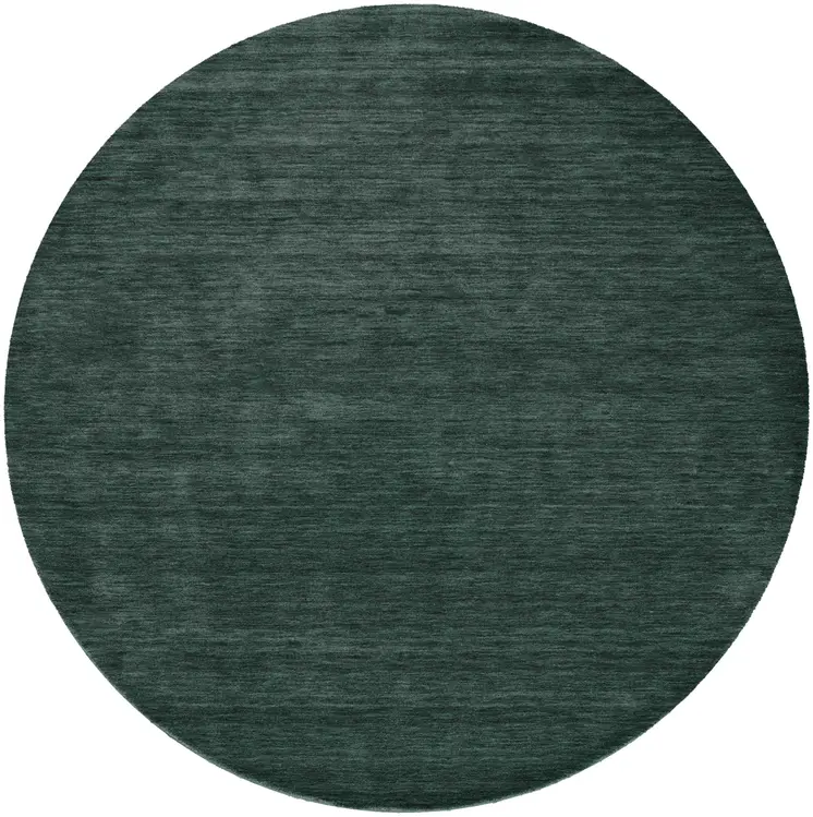 10' Green Hand Woven Round Rug