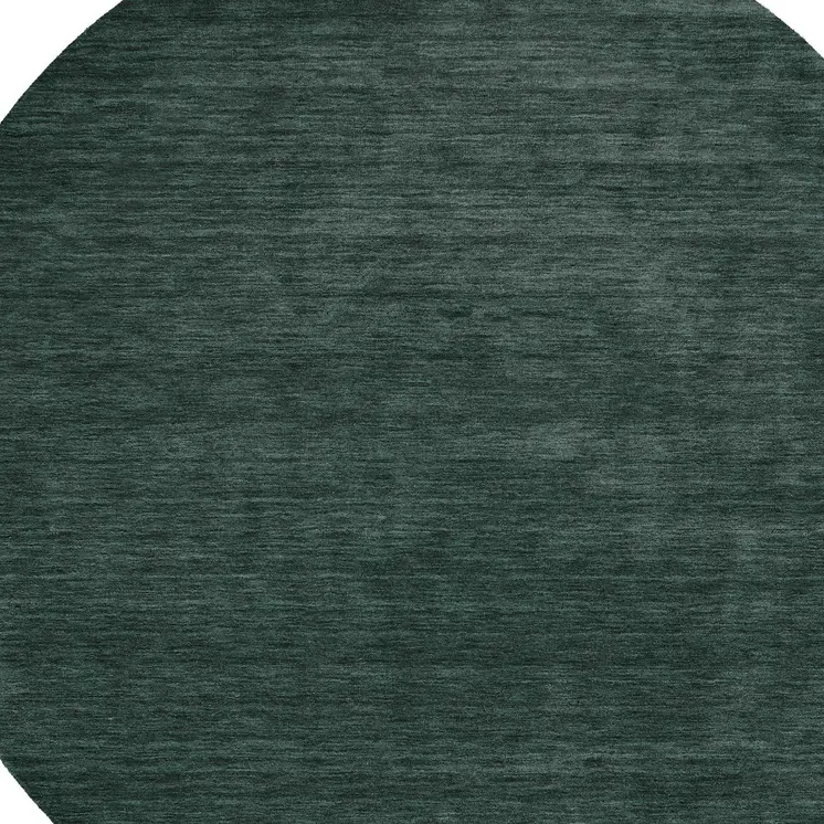 10' Green Hand Woven Round Rug