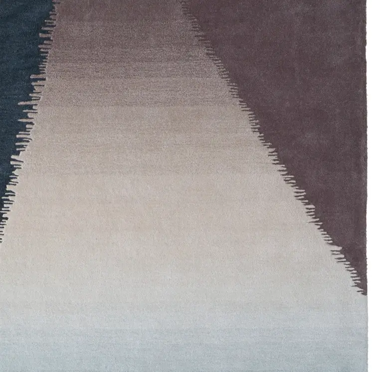 10' X 14' Taupe Blue And Tan Geometric Hand Tufted Area Rug
